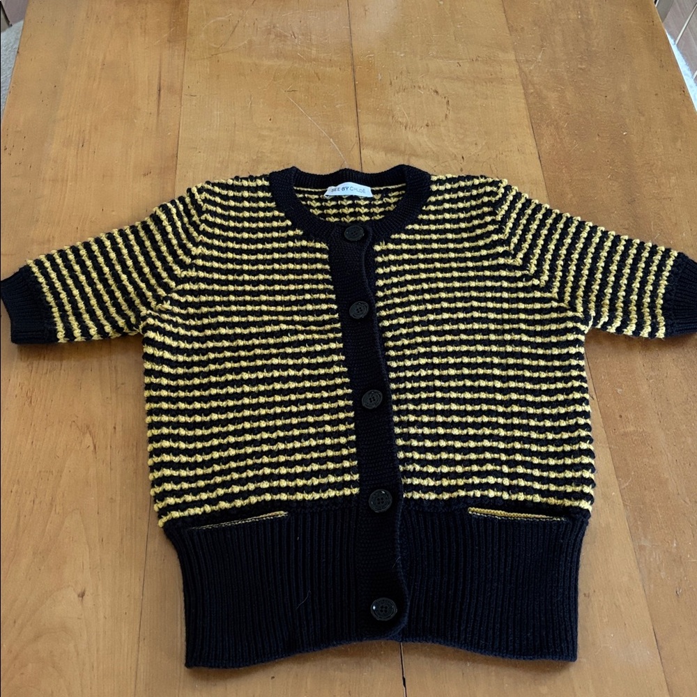See By Chloe Black and Yellow Knit Sweater